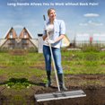 thumbnail image 4 of Costway Lawn Leveling Rake 36" x 10" Heavy Duty Level Lawn Tool for Garden Backyard/Lawn Silver, 4 of 10