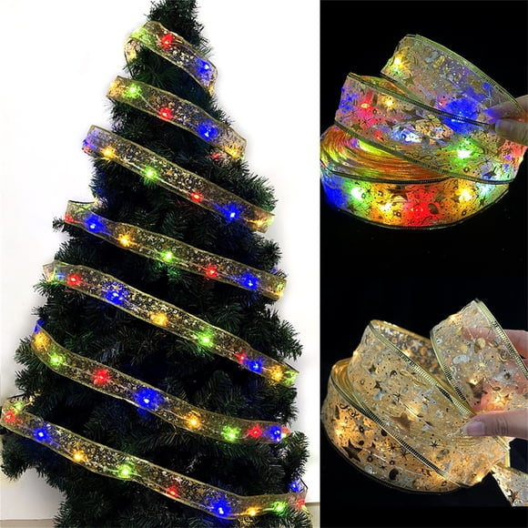 Christmas Led Lights, Festive Holiday Decor, 2 String Led Strips, Warm White, for Home Indoor Outdoor, Energy Efficient, Weatherproof, Smart Remote Control, Battery Operated, Easy Install, Hzhnb