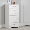 thumbnail image 1 of Commode 6 tiroirs pour Adulte, fini Blanc solide, collection Step One de Meubles South Shore, 1 of 12