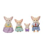 Calico Critters Fennec Fox Famille, Ensemble de 4 Chiffres de la poupée à collectionner