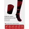 thumbnail image 3 of 6 Paires de Bas de Compression pour Femmes Hommes Circulation 20-30 mmHg Bas de Compression pour Course Infirmière Enflure Voyage Vol, 3 of 7