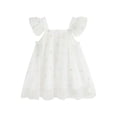 thumbnail image 1 of zbxnLI Robe Papillon pour Tout-Petites Filles, Manches Volantées, Robe en Maille, Été, Mariage, Fête d'Anniversaire, Robes 6M-3T, 1 of 3