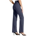 thumbnail image 4 of Soki Dress Pants Women Work Business Pants Tummy Control Office Straight Leg Trousers High Waisted Ladies Slacks, 4 of 8