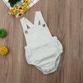 thumbnail image 3 of EYIIYE Baby Cotton Romper Sleeveless Sling Solid Color Jumpsuit, 3 of 6
