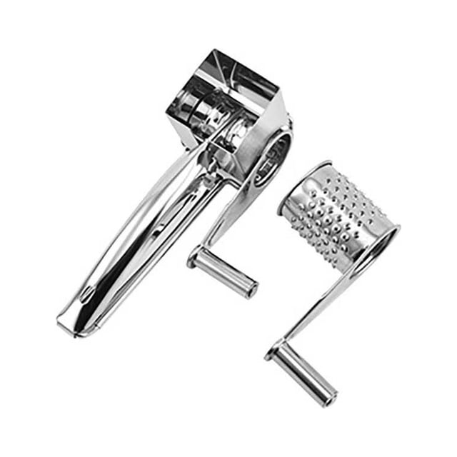 EGNMCR Râpe à Main Rotative en Acier Inoxydable, Facile à Utiliser, Déchiqueteuse Rotative à Manivelle, Broyeur Ou pour Râper Fromage Dur, Chocolat, Parmesan et Plus, une Râpe