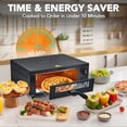 thumbnail image 1 of AKDSteel  12" Electric Commercial Pizza Oven, 1100W Countertop Pizza Maker with Viewing Window, Adjustable Temperature to 572°F and Timer, Stainless Steel Indoor Kitchen Oven, Black, 1 of 7