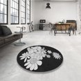 thumbnail image 4 of Ahgly Company Tapis d'Intérieur Lavable à la Machine, Carré, Transitionnel, Noir Nuit, Tapis de Zone, 3 Pieds Carré, 4 of 7