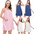 thumbnail image 5 of Women's Bath/Shower Wrap Towel Dress with Straps Closure Lightweight Knee Length Body Wraps, 5 of 5
