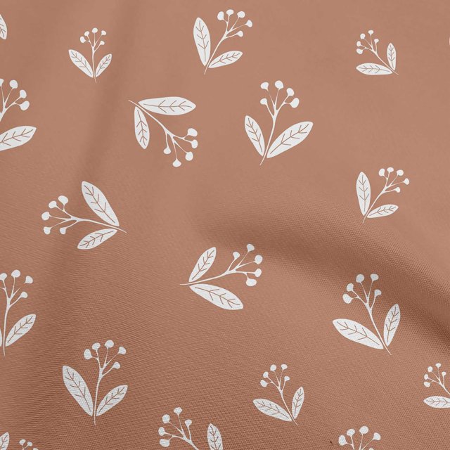 oneOone Rayon Brown Fabric Floral Fabric For Sewing Printed Craft Fabric By The Yard 56 Inch Wide