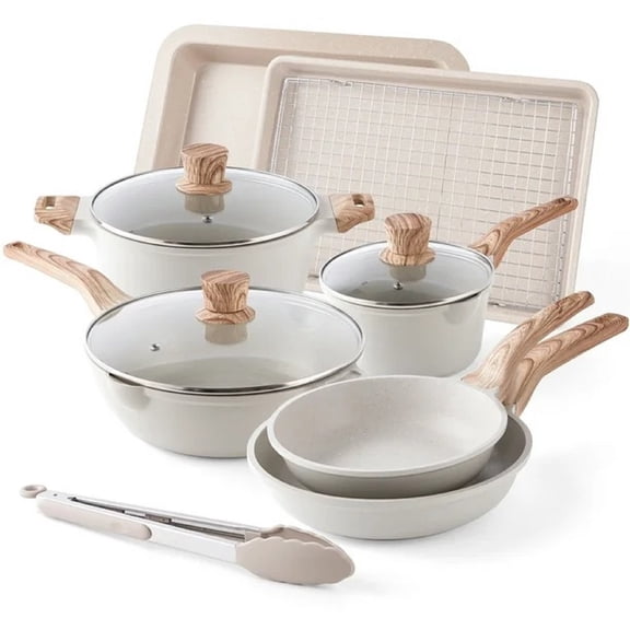 Remis à Neuf Caannasweis Ensemble de 11 Pcs de Casseroles et Poêles