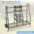 thumbnail image 3 of Gymax Extra Large Golf Bag Storage Organizer for Garage Fits 2 Golf Bags & Accessories, 3 of 10