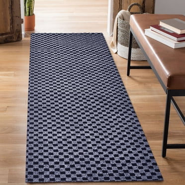 ANTPOP Runner Rug Outdoor Hallway Carpet Runners Non Slip Area Rugs Entrance Mat Indoor for Entryway Kitchen 2'x9',Checkred Gray