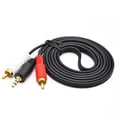 thumbnail image 1 of axGear Câble Audio Mâle à Mâle 5 Pi 35 mm Stéréo vers 2 RCA 2 RCA, 1 of 3