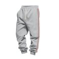 thumbnail image 3 of Ceisia Men Solid Color Loose Casual Pants Elastic Waist Drawstring Sports Gift Work Trousers, 3 of 9