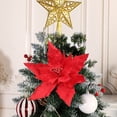 thumbnail image 4 of indoor christmas tree 1Pcs Christmas Tree Decoration Simulation Flower - Cloth Material Simulation Flower - Wedding/Party/Hall Scene Decoration - Holiday Gift outside christmas decorations, 4 of 6
