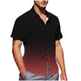 thumbnail image 1 of Pisexur Shirts for Man T Hommes Mode Décontractée Col Rabattu Imprimé Manches Courtes Chemise Boutonnée Blouse Rouge Pastèque, S Chemises de Golf Hommes & Chemises Hommes, 1 of 7