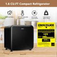 thumbnail image 4 of Costway 1.6 Cubic Feet Compact Refrigerator Reversible Door Mini Fridge Black, 4 of 10