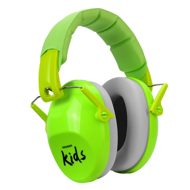 PROHEAR 032 2.0 Écouteurs Antibruit pour Enfants en Vert vibrant, avec Réduction du Bruit de 25 dB et Coquilles de protection Auditive Sensorielles Ajustables. Conçus pour les Enfants Ayant une Audition Sensible Ou Autisme, Ces Écouteurs Offrent du Confort avec un Serre-Tête Rembourré et des Coussinets d'Oreille Doux. Idéal pour les concerts, les Feux d'Artifice, les Spectacles de Camions Monstres et les Activités Scolaires. Fabriqués en Matériau ABS durable et Certifiés par l'ANSI et le CE pour une protection Auditive