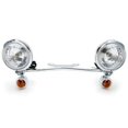 thumbnail image 2 of Krator Chrome Motorcycle Driving Passing Spotlight Light Bar & Turn Signals Cruiser, 2 of 7