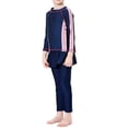 thumbnail image 3 of Sunnyoo Girls Full Cover Swimwear Long Sleeve Rash Guard Pants Hat Bathing Suit, Sizes 2-15, 3 of 7