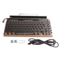 thumbnail image 2 of Clavier de Machine à Écrire Rétro, Clavier Mécanique Vintage avec 83 Touches Rond en Métal, Prise en Charge Classique de la Connexion Multi-Appareils pour PC, 2 of 8
