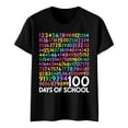 thumbnail image 4 of PMVFHDE T-Shirts Fille T-Shirt Décontracté Imprimé à Col Rond à Manches Courtes T-Shirt Chemise Décontractée Noir, 5-6 Ans, 4 of 6