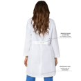 thumbnail image 3 of Landau 3 Pocket Lab Coat for Women - Classic Relaxed Fit, 4 Button, Notch Neck, Full Length Faux Belt Back 3155, 3 of 6
