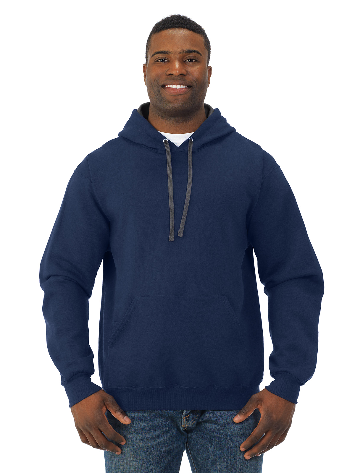 Fruit Of The Loom Sweat à Capuche Sofspun pour Hommes, P, J Navy