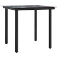 thumbnail image 2 of vidaXL 3 Piece Garden Dining Set Black Steel and Textilene, 2 of 5