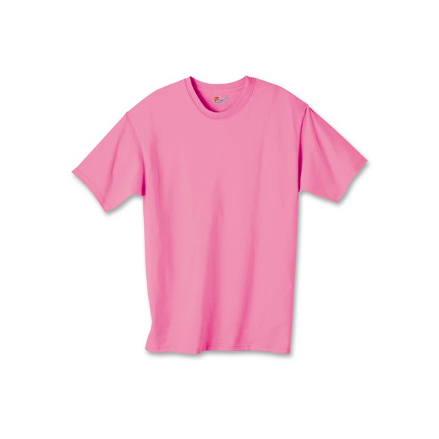 Hanes Authentic TAGLESS Kid`s Cotton T-Shirt, S, Pink
