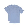 thumbnail image 2 of Hanes Mens Short Sleeve Pocket Tee Value 2-Pack, M, Light Blue, 2 of 2