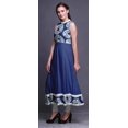 thumbnail image 3 of Bimba Robe Shibori Anarkali Bleu Indigo pour Femmes, Kurti Imprimée Ethnique Indienne, Longue Kurta, Robe de Soirée, Très Grand, 3 of 6