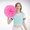 Pink, variant on 2PCS Cheerleaders Handheld Color Flower Sports Activities Performance Cheering Supplies Round High Density Color Strip Lightweight Double Finger Ring Buckle Design Off Event & Party Event Dress for