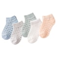 thumbnail image 1 of TZEWGL Five Pairs Multi Pack Set Socks Floor Socks For Infant Summer Cartoon Thin Breathable Autumn Cartoon Socks For Girl size 0-1T, 1 of 2