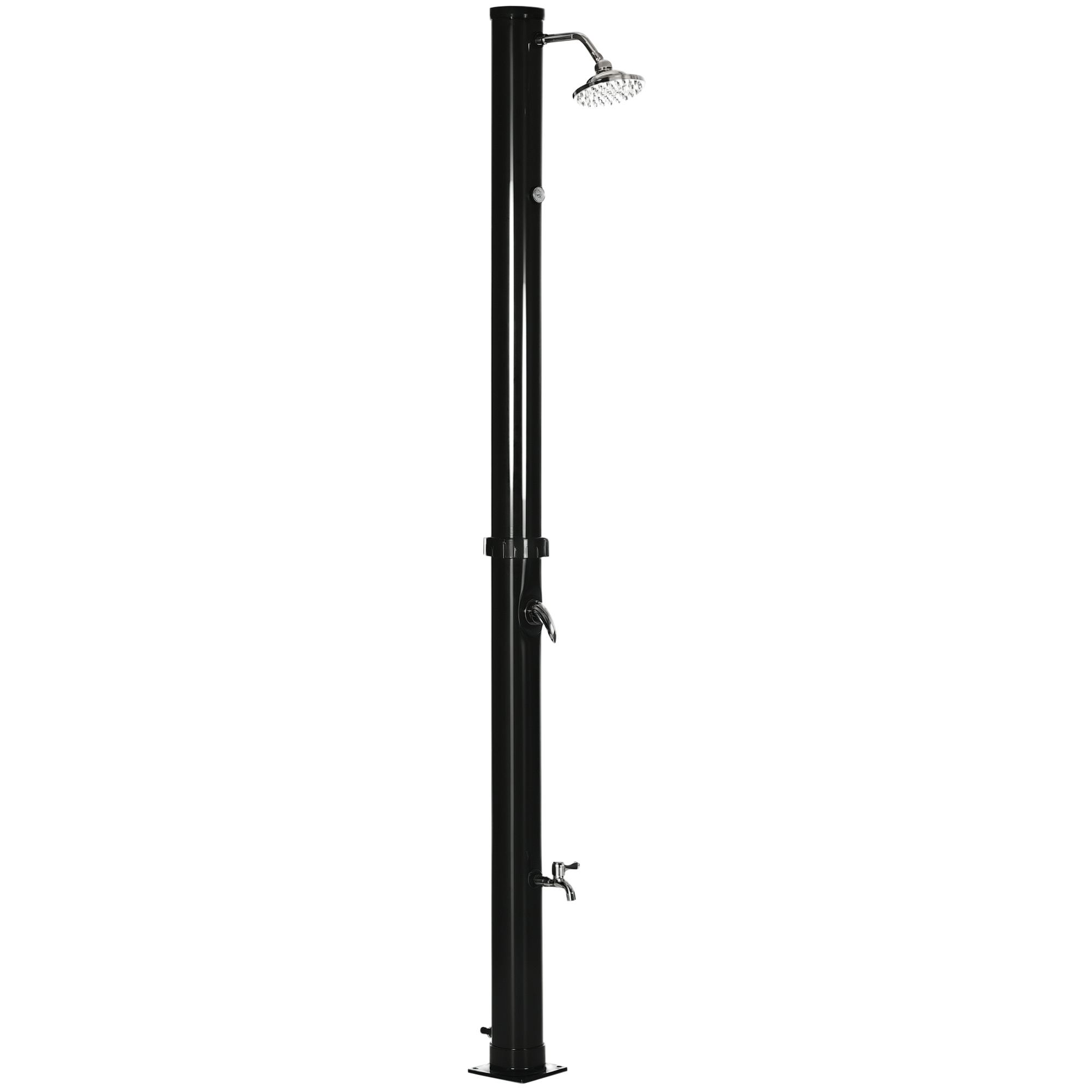 Outsunny 5.3 Gallons Solar Shower, Outdoor Shower for Backyard, Black