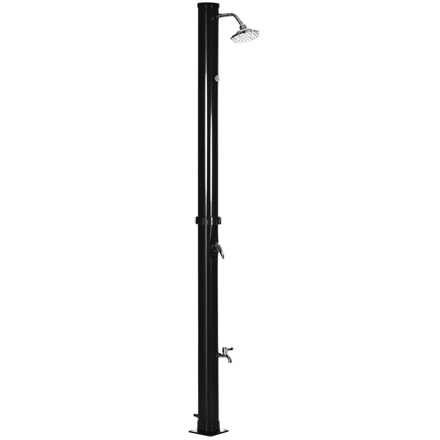 Outsunny 5.3 Gallons Solar Shower, Outdoor Shower for Backyard, Black