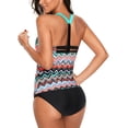 thumbnail image 4 of Haut de Tankini à Dos Nageur pour Femmes à Imprimé Rayé Sans Bas, 4 of 5