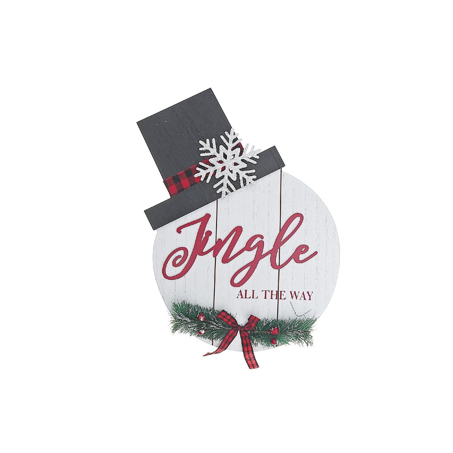 Christmas Mdf Snowman Shape Shape Wall Hangle
