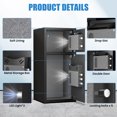 thumbnail image 2 of karbeen 6.5 Cu ft Large Safe Box Fireproof , Digital Home Safe with Keypad and Deposit Slot & Dual Alarm System, Money Safe With Mute Function and LED Light, Security Box for Money Valuables, 2 of 6