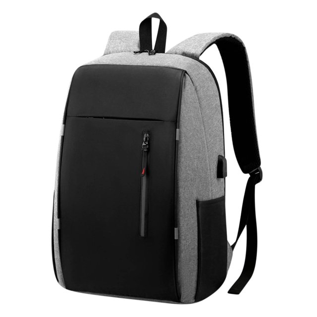 Eoozwa 15.6 Inch Men's Laptop Backpack USB Charging Business Computer Bag with Large Capacity, Water Resistant Nylon Fabric, Multi Compartment Casual Daypack for Work Travel
