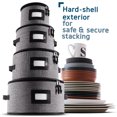 thumbnail image 4 of StorageBud 4pc Set China Plate Storage Set, Hard Shell and Stackable, Securely Padded Dinnerware Storage Containers & Dish Cases with Dividers, Handles & Zippers for Transport, 4 of 7