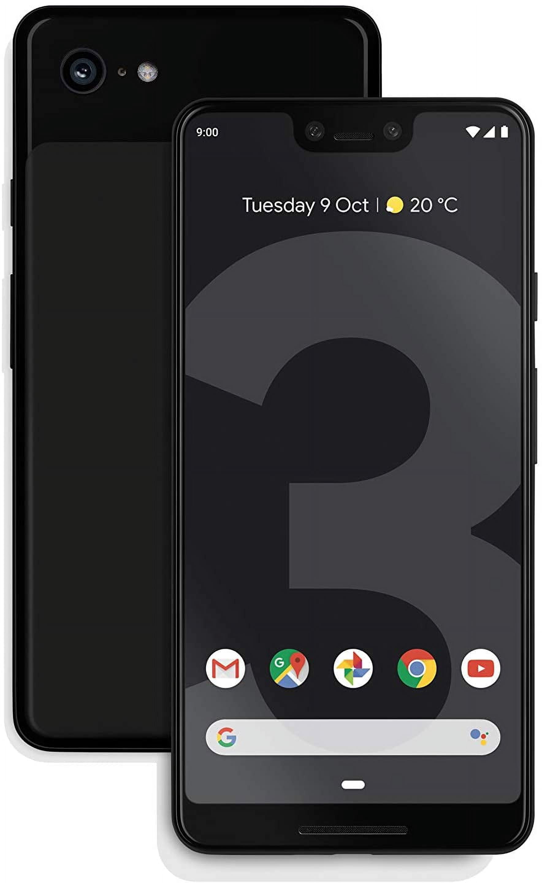Refurbished Google Pixel 3 XL with 64GB Memory Cell Phone, Just Black