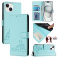 thumbnail image 2 of iPhone 14 Plus Case ,Cat PU Leather Crossbody Lanyard Strap RFID Magnetic Wallet Compatible with iPhone 14 Plus Cover, 2 of 5