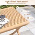 thumbnail image 2 of Gymax 27.5'' Bistro Table w/ Slatted Tabletop Sturdy Wood Frame & Thickened Top Patio, 2 of 6