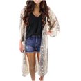 thumbnail image 2 of Nouveaux Hauts pour Femmes 2023 Mode Décontractée Couleur Unie Bouton Imprimé Grande Taille Manches Longues Col Rond Hauts Chemise Manches Longues pour Femmes, 2 of 7