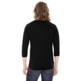 thumbnail image 2 of American Apparel 50/50 Raglan Three-Quarter Sleeve Tee, XS, Black, 2 of 2