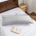 thumbnail image 2 of Bare Home Body Pillowcase - Envelope Closure - Ultra Soft - Double Brushed - Cloud Gray, 2 of 6