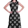 thumbnail image 2 of Moomaya Ensemble Kurta et Pantalon Sans Manches pour Femmes à Col Peter Pan Imprimé, Ensemble Ethnique 2 Pcs, 2 of 6