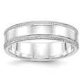 thumbnail image 1 of Chisel QDEB060-11 6 mm Sterling Silver Design Edge Band - Size 11, 1 of 2