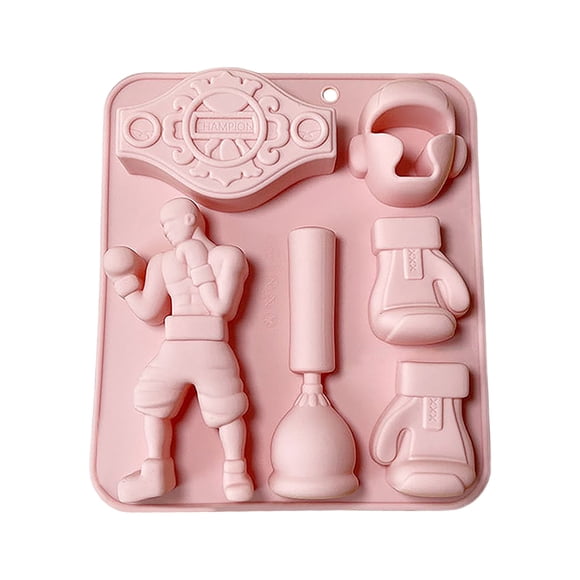 Theme Silicone Fondant Sports Game Exercise Moulds For DIY Cake Chocolate Jelly Candy Resin Craft Candle Home Cake Piping Bag Stand Cake for in Characters Stainless Steel Trays 8x10 Small Silicone Wax